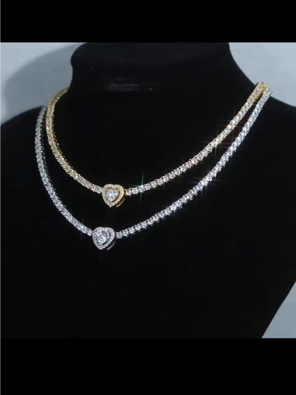 Stella rose London crystal heart pendant necklace fine sterling sliver plated